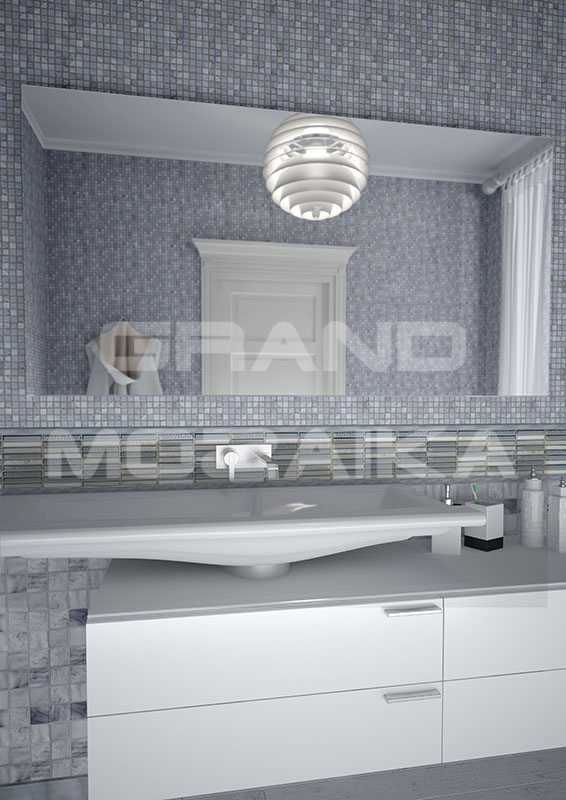 Мозаика M033-48P (Bardiglio Nuvolato) серия Adriatica