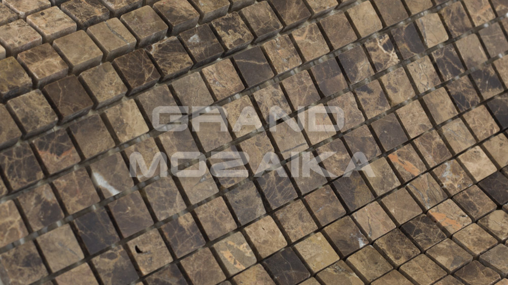 Мозаика АМ-1П (Emperador Dark) серия Marble