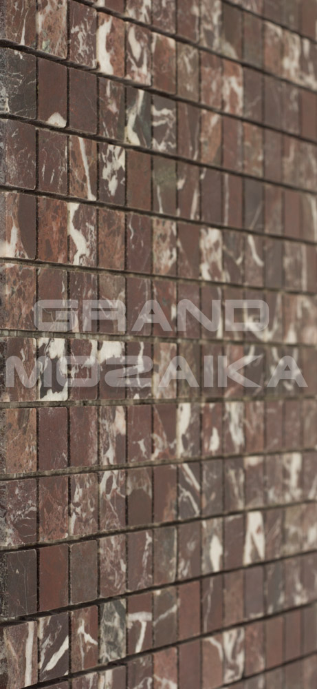 Мозаика АМ-49П (Rosso Levante) 20х20 серия Marble