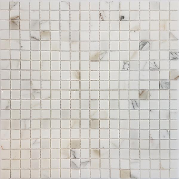 Мозаика АМ-80П (Calacatta) тонкая серия Marble Slim