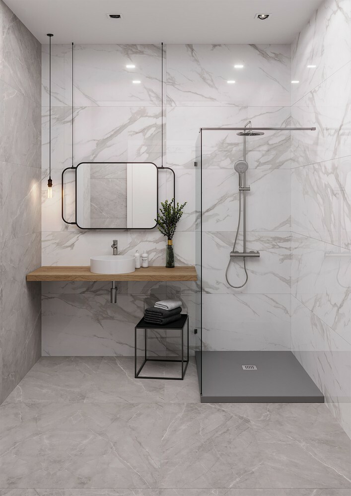 Плитка Calacatta Super White 60x120 Polished серия Palacio