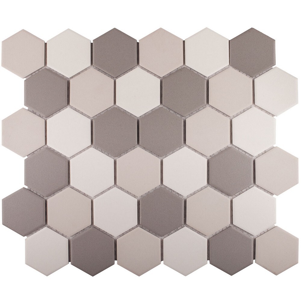Мозаика Hexagon small Grey Mix Antislip. (JMT55221) серия Homework