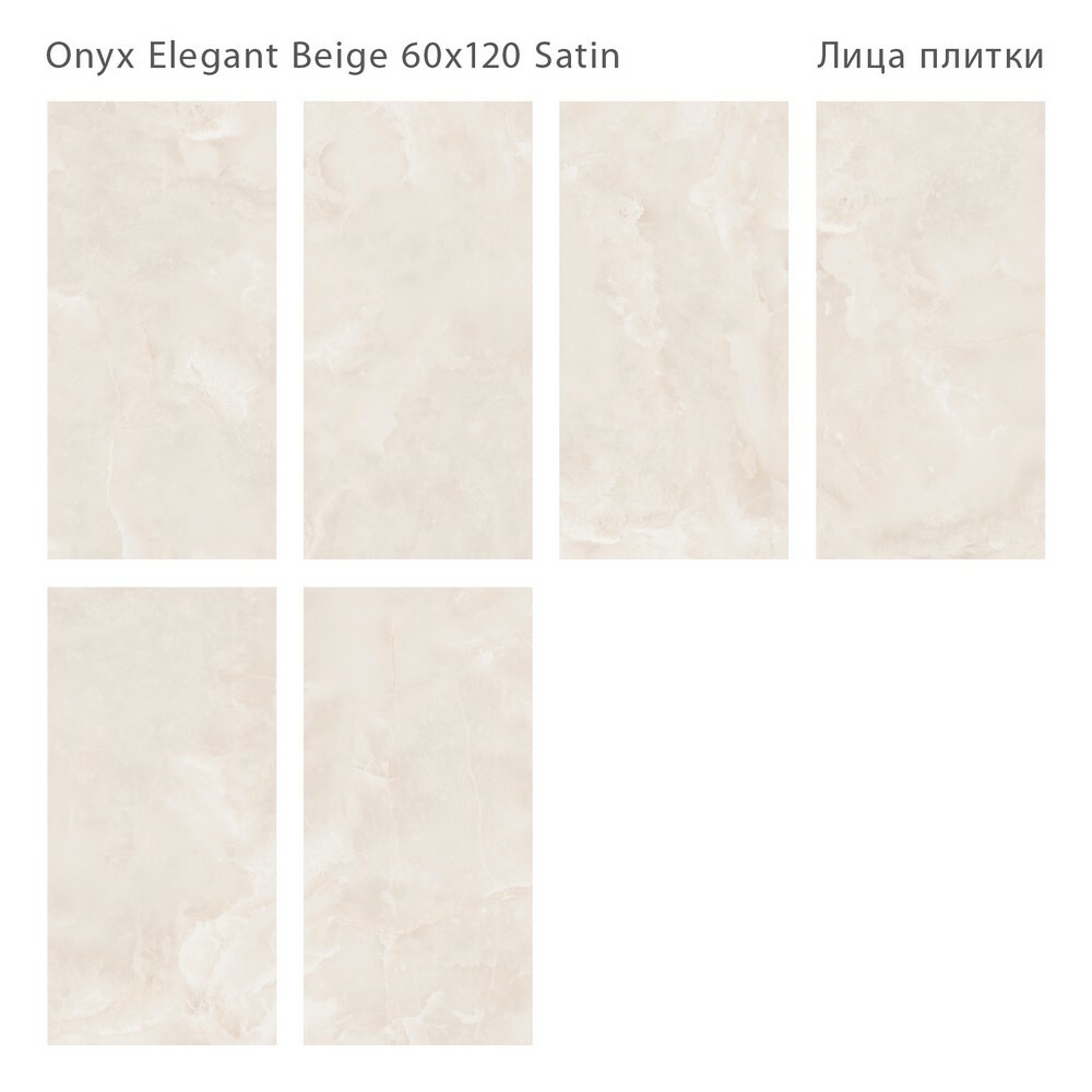 Плитка Onyx Elegant Beige Satin 60x120 серия Luna Rossa