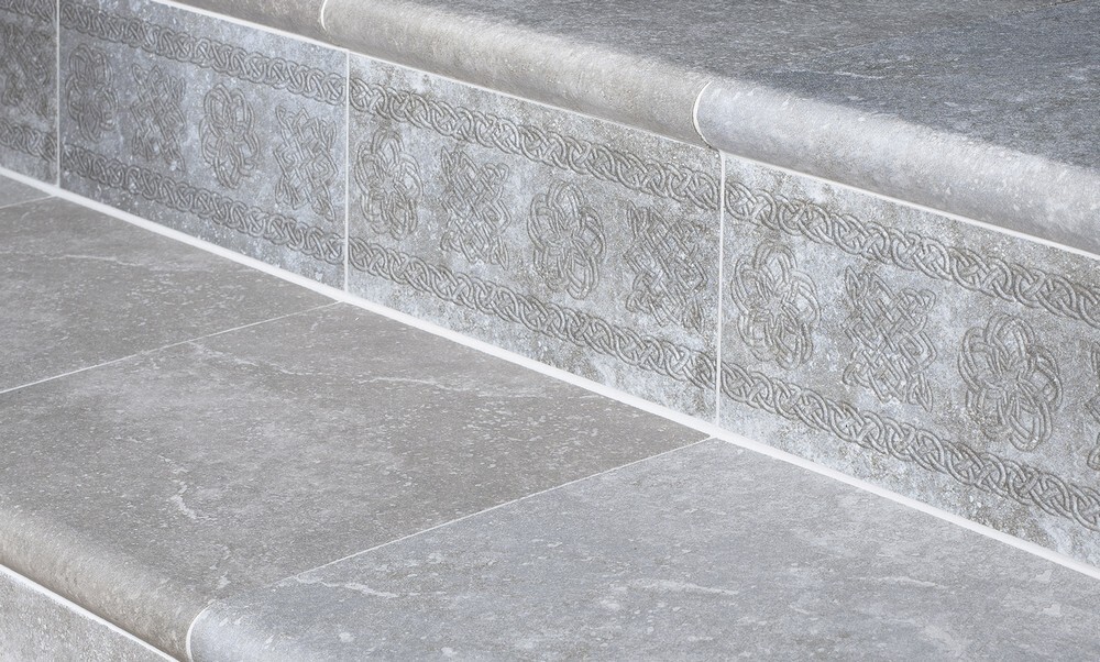 Подступенок STONE GRIS Декор подступенник 15x33 серия Stone V