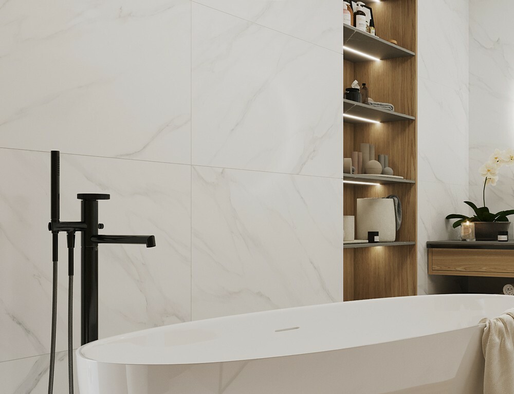 Плитка Swizer White 60x120 Polished серия Palacio