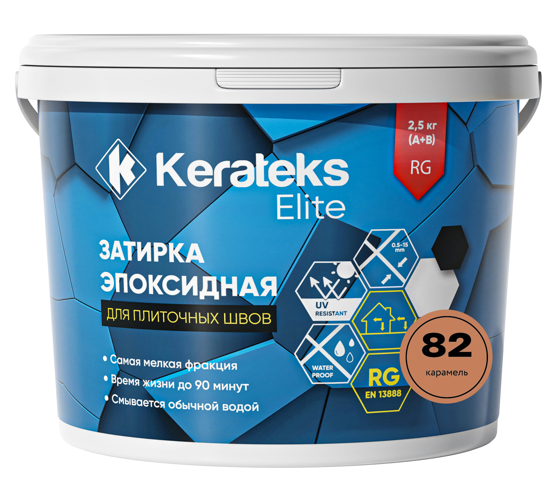 Затирка 82 Карамель, 2.5 кг серия Kerateks Elite