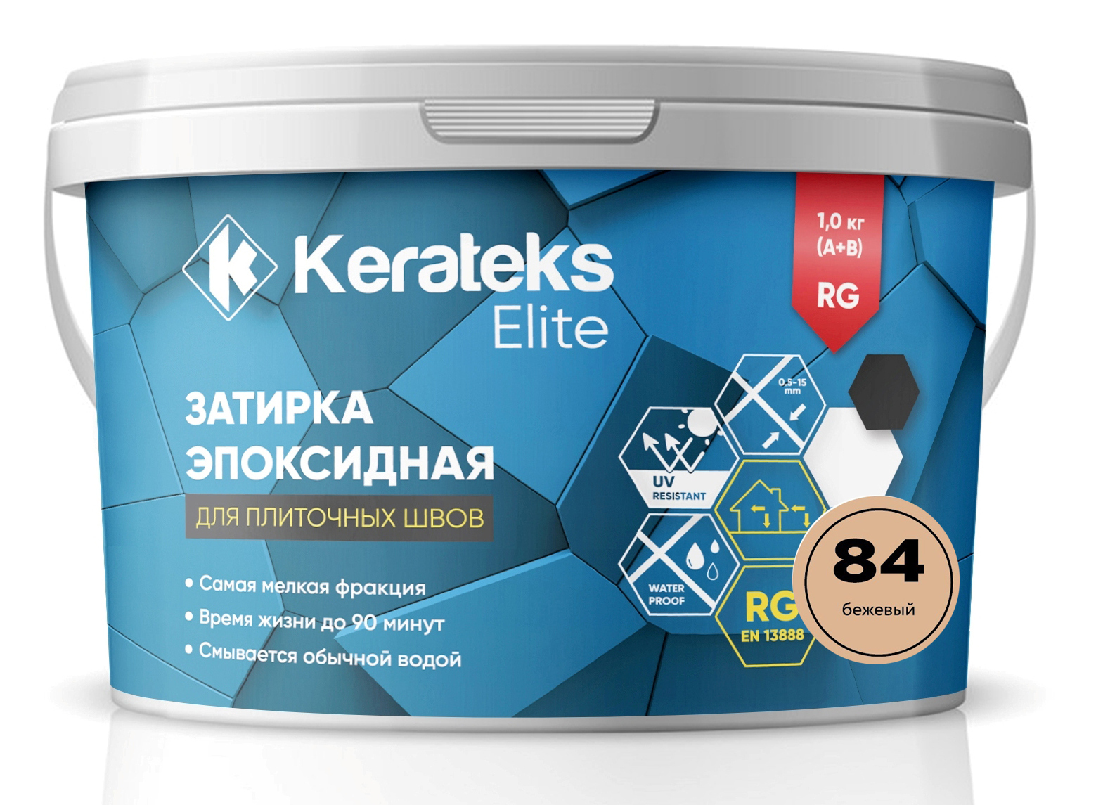 Затирка 84 Бежевый, 1 кг серия Kerateks Elite