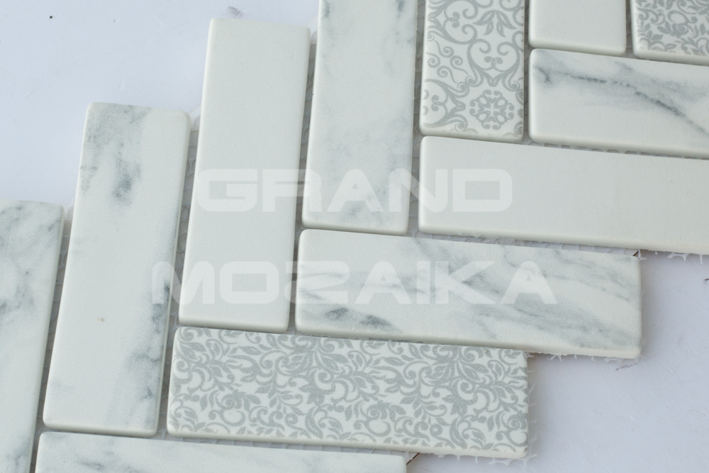 Мозаика Tweed White серия Orro Glass