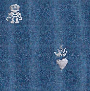 Панно Hearts & Robots Blue серия Decorations