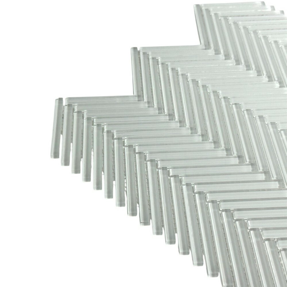 Мозаика CHEVRON WHITE серия Glass-M