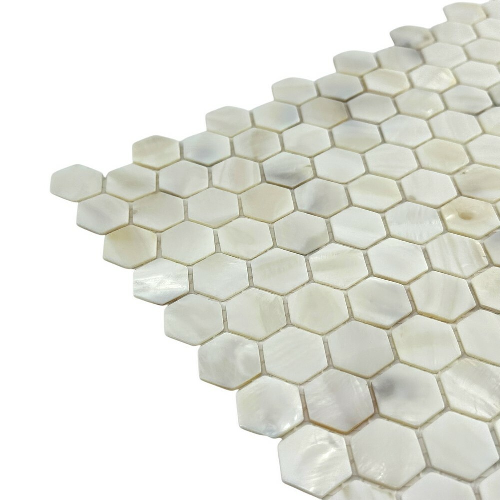 Мозаика HEXAGON WHITE SHELL серия Shell-M