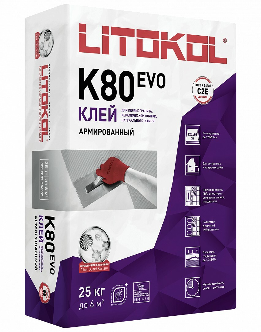 Клей LITOFLEX K80 25 серия Litokol клеи